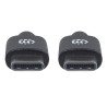 Cable USB-c, cm-cm 2.0m v2, negro Manhattan