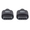 Cable USB-c, cm-cm 3.0m v2, negro Manhattan