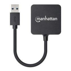 Hub USB 3.0 Manhattan 4 puertos, sin adaptador de energía