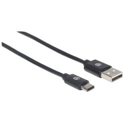Cable USB-c am-cm 3.0m v2 negro Manhattan