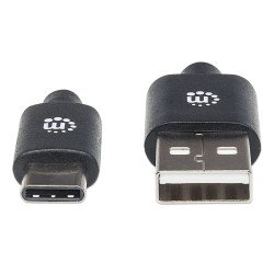 Cable USB-c am-cm 3.0m v2 negro Manhattan