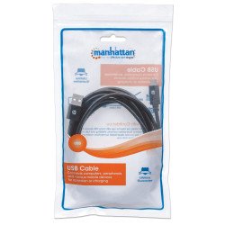 Cable USB-c am-cm 3.0m v2 negro Manhattan
