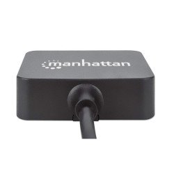 Hub USB 3.0 Manhattan 4 puertos, sin adaptador de energía