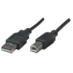 Cable USB 2.0 Manhattan a-b 50cm negro Manhattan