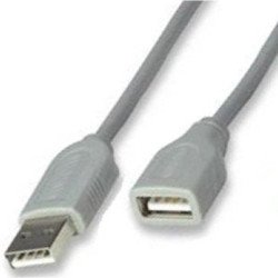 Cable extensión de USB 1.1, A-B. 1.8 mts. Color gris.