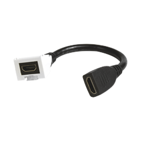 Adaptador HDMI con pigtail hembra-hembra, para vídeo 720, 1080p, 4k UHD compatible con faceplates max siemon de 2 salidas, color