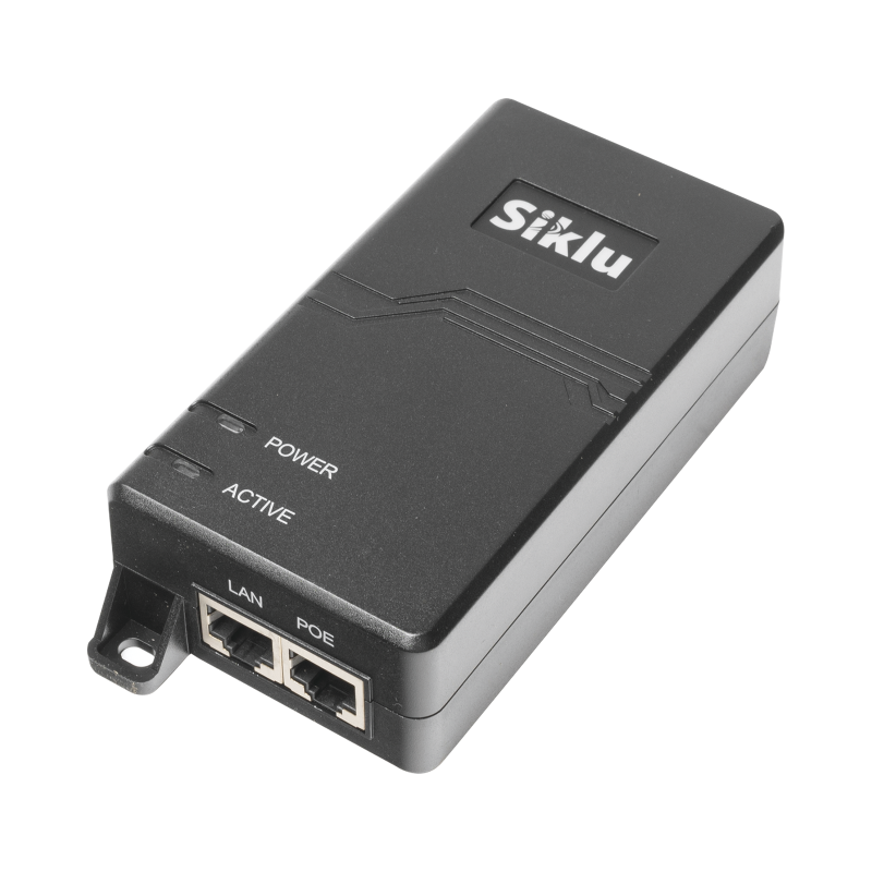 Inyector PoE pasivo, 1 GBps, 60 w, 55 VCC, 100-240 vca, cable ca