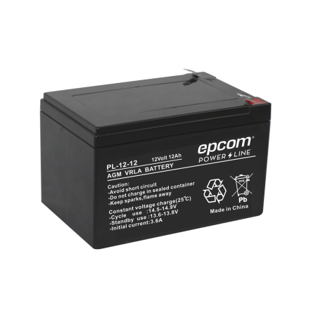 Batería con tecnología agm/vrla, 12 vcd, 12ah.