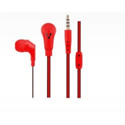 Audífonos Vorago manos libres 3.5mm 1.20 m plano rojo EP-103-rd