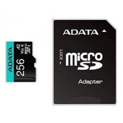 Micro Secure Digital Adata AUSDX256GUI3V30SA2-RA1 - 256 MB, Negro, Clase 10
