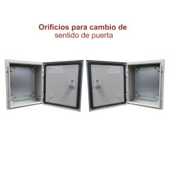 Gabinete de Acero IP66 uso en intemperie (300 x 400 x 200 mm).