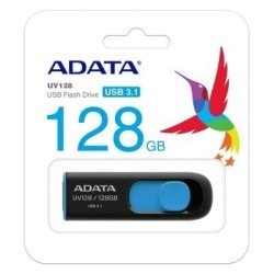 Memoria USB Adata - Negro, 128 GB, USB 3.0, 90 MB/s, 40 MB/s
