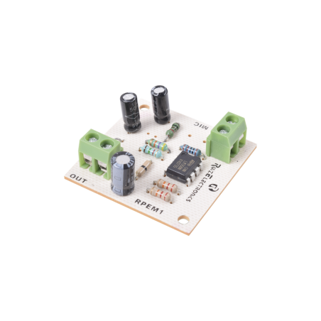 Tarjeta preamplificadora para micrófono electret.