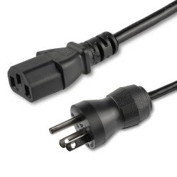 Cable de 3m de alimentación de grado hospitalario, 18AWG, NEMA 5-15p a c13, 10a 125v, cable punto verde - startech.com mod. Pxtm