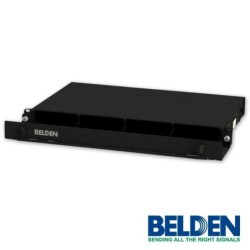 Charola fibra óptica Belden AX105563 alta densidad para 4 adaptadores vacía negro
