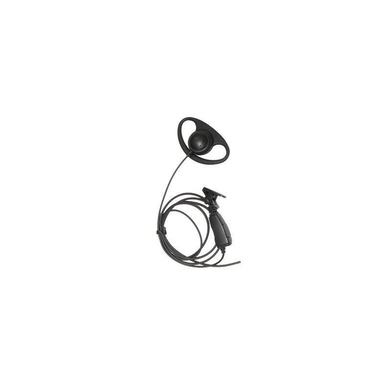 Micrófono de solapa con gancho auricular en forma de D para radios Kenwood TK3230/3000/3402/3312/3360/3170,NX240/340/220/320/420