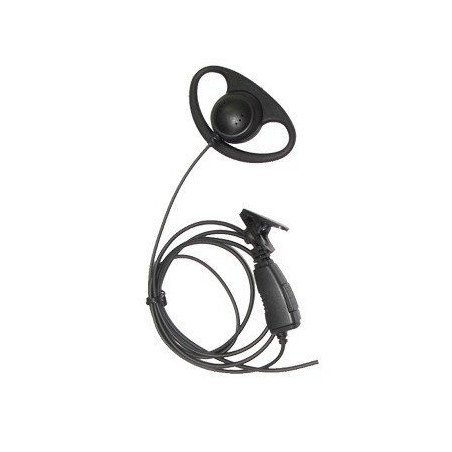 Micrófono de solapa con gancho auricular en forma de D para radios Kenwood TK3230/3000/3402/3312/3360/3170,NX240/340/220/320/420
