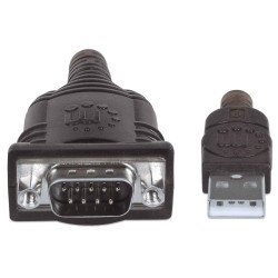 Convertidor Manhattan USB a serial DB9M de bolsa