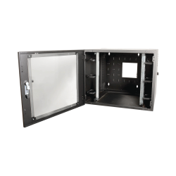 Gabinete de pared estándar de 19in, abatible, de 12ur, color negro
