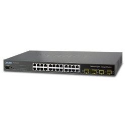 Switch administrable L2+ 24 puertos 10/100/1000 Mbps, 4 puertos combo SFP