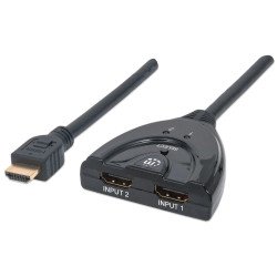 Switch HDMI Manhattan de dos puertos HDMI1.3 1 puertos cable integrado