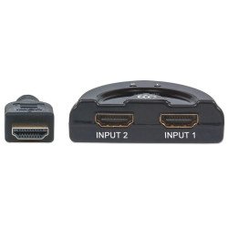 Switch HDMI Manhattan de dos puertos HDMI1.3 1 puertos cable integrado