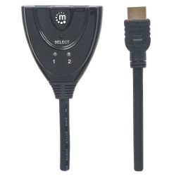 Switch HDMI Manhattan de dos puertos HDMI1.3 1 puertos cable integrado