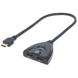 Switch HDMI Manhattan de dos puertos HDMI1.3 1 puertos cable integrado