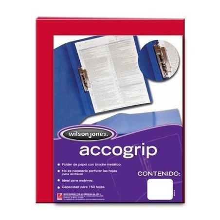 Folder accogrip con broche metálico/pal