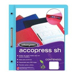 Folder accopress azul claro con broche