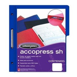 Folder AccoPress azul obscuro con broche