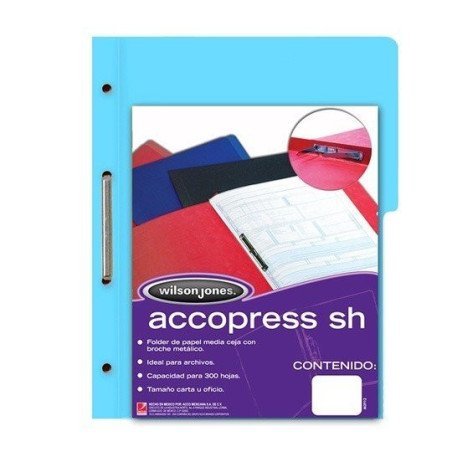 Folder accopress oficio 1/2 ceja, col