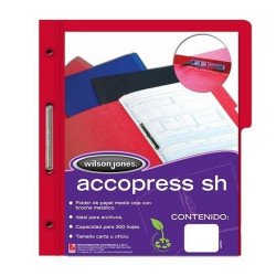 Folder accopress rojo con broche 8 cm