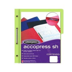 Folder Accopress verde claro con broche