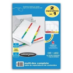 Separador multidex 1 pieza con 5 divisio