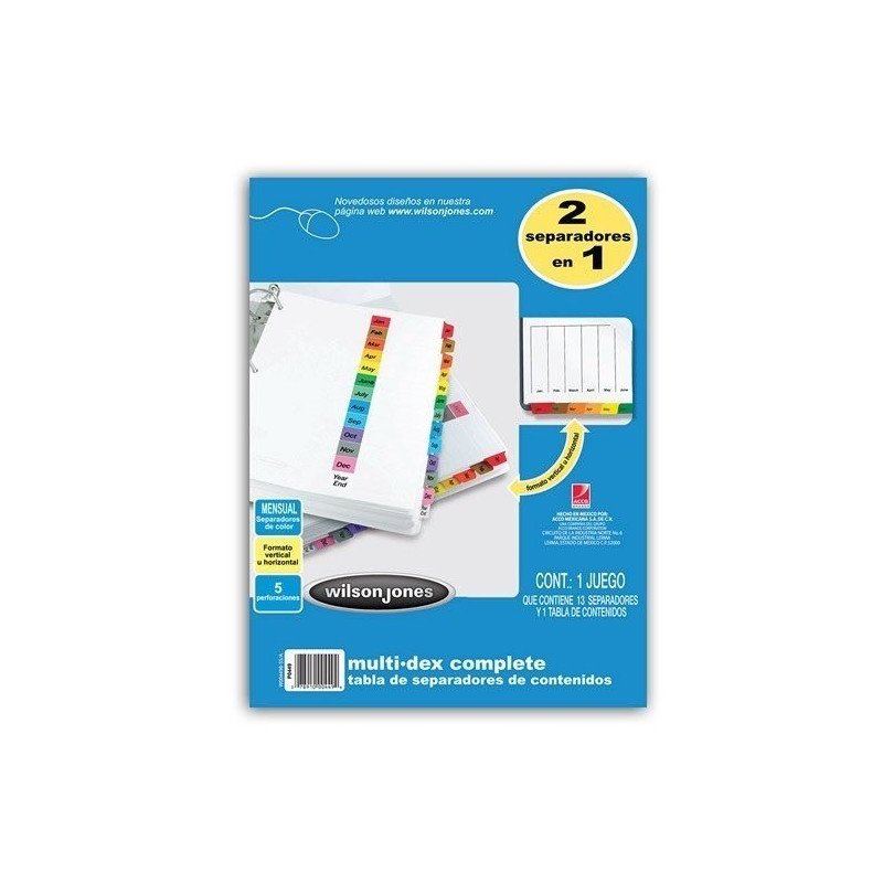 Separador multidex básico mensual