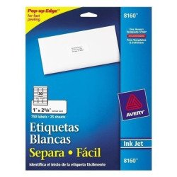 Etiquetas blancas 1 X2 5/8 92296-A
