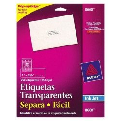 Etiquetas inkjet transparente