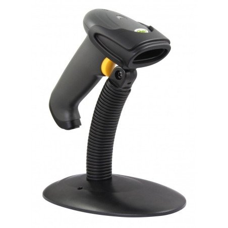 Lector CCD de código de barras Ghia largo alcance con base, USB