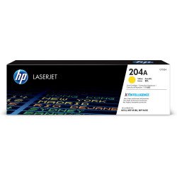 HP 204A (CF512A) Cartucho de tóner amarillo para HP LaserJet Pro MFP M180nw, M154nw, 900 páginas.