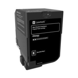 Tóner láser Lexmark, color negro, rendimiento estándar, 74c4sk0, hasta 7,000 páginas, 5% de cobertura, para modelos: CS720DE, CX