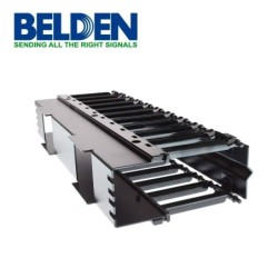 Organizador horizontal Belden BHH192UR 2 ur dedos moldeados de Acero y plástico negro