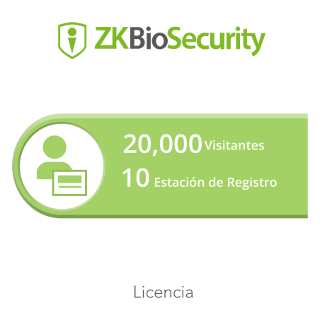 Modulo vitalicio de visitas para BioSecurity, 20 mil visitas por mes, 10 sitios de registro