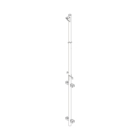Pluma de aluminio de 4 metros cédula 40 para instalación de tramos STZ