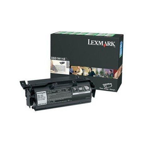 Lexmark X651H11L, 25000 páginas, Negro. Return program print cartridge