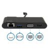 Adaptador multipuertos USB-c para laptops - HDMI o VGA 4k - USB 3.0