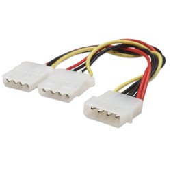 Cable alimentador Manhattan interno "Y" 20 cm, 2x5.25"