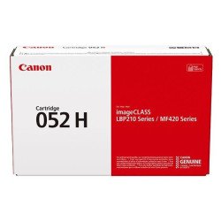 Cartucho de tóner Negro Canon 052 H. Rendimiento de páginas: 9200 páginas