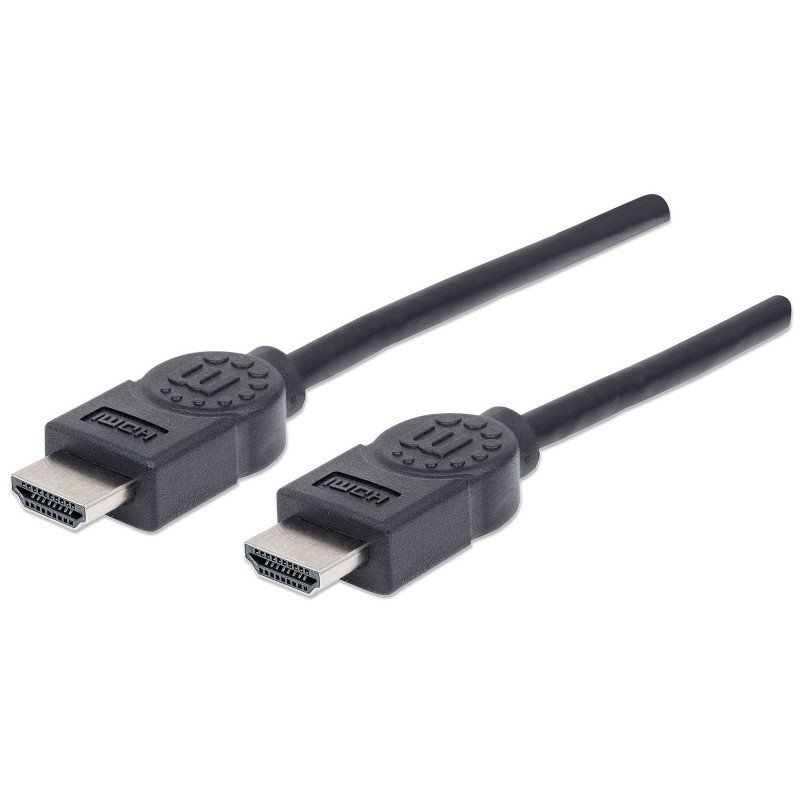 Cable HDMI Manhattan versión 1.4 macho a macho de 1.8 mts color negro en bolsa Cable HDMI Manhattan versión 1.4 macho a macho de 1.8 mts color negro en bolsa