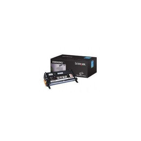 Tóner láser Lexmark color negro, alto rendimiento, X560H2KG, hasta 10,000 páginas, 5% de cobertura, para modelos: X560